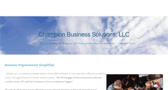 Desktop Screenshot of champion-business-solutions.com